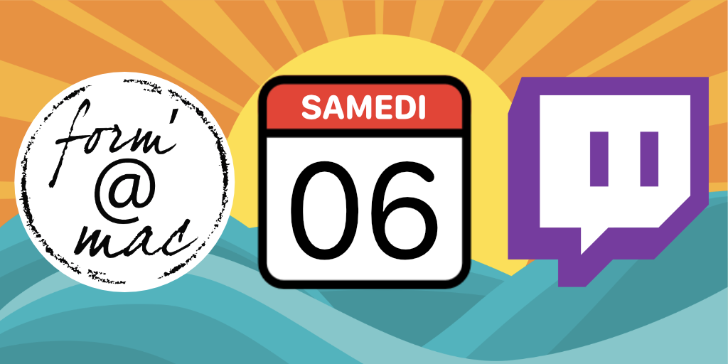 Logos formamac et Twitch

Stream du samedi 06 juillet 2024 sur https://www.twitch.tv/formamac